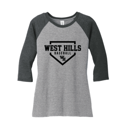 District  Women’s Perfect Tri  3/4-Sleeve Raglan - West Hills Baseball