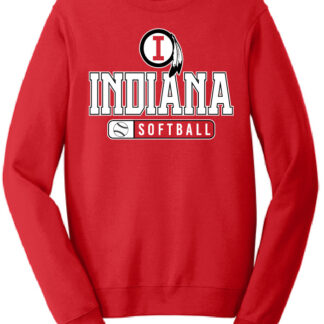 Port & Company Fan Favorite Fleece Crewneck Sweatshirt - Indiana Softball