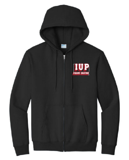 Port & Company Essential Fleece Full-Zip Hooded Sweatshirt: Figure skating - IUP Figure Skating - Image 2