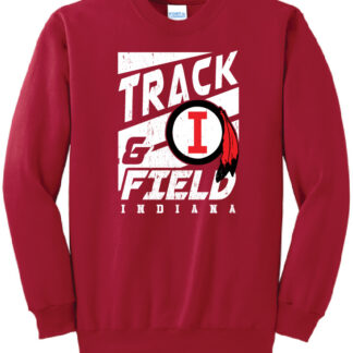 Port & Company Essential Fleece Crewneck Sweatshirt - Indiana Track & Field