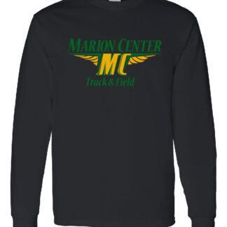 Gildan Heavy Cotton 100% Cotton Long Sleeve T-Shirt: Full Logo - Marion Center Track & Field