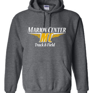 GildanHeavy Blend Hooded Sweatshirt Full Logo: Marion Center Track & Field