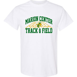 Gildan Heavy Cotton 100% Cotton T-Shirt: Track Logo- Marion Center Track & Field