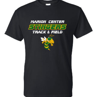 Gildan Heavy Cotton 100% Cotton T-Shirt: Bee Below Logo - Marion Center Track & Field