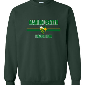 Gildan Heavy Blend Crewneck Sweatshirt: MC T&F Bee Logo: Marion Center Track & Field