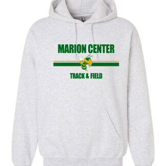 Gildan Heavy Blend Hooded Sweatshirt: MC T&F Bee Logo - Marion Center Track & Field