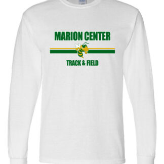 Gildan DryBlend 50 Cotton/50 Poly Long Sleeve T-Shirt: MC T&F Bee Logo- Marion Center Track & Field