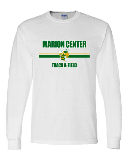 Gildan DryBlend 50 Cotton/50 Poly Long Sleeve T-Shirt: MC T&F Bee Logo- Marion Center Track & Field