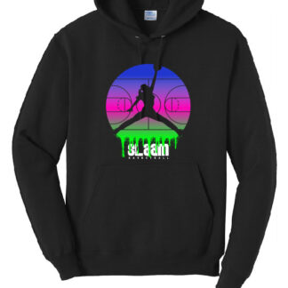 Port & Company Core Fleece Pullover Hooded Sweatshirt: Jump Man - Slaam Basketball